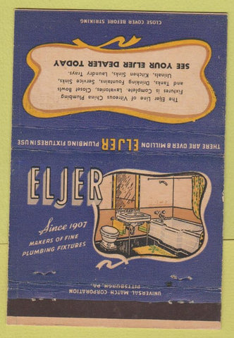 Matchbook Cover - Eljer Plumbing Fixtures 40 Strike