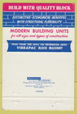 Matchbook Cover - Harrisburg Building Units PA concrete blocks 40 Strike