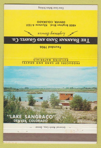 Matchbook Cover - Brannan Sand Gravel Denver Colorado Paving Concrete 40 Strike