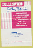 Matchbook Cover - Collinwood Shale Brick Supply Cleveland OH concrete 40 Strike