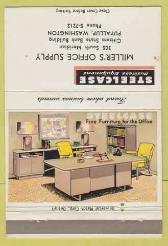 Matchbook Cover - Steelcase Office Furniture Puyallup WA 40 Strike