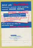 Matchbook Cover - Harrisburg Building Units PA concrete blocks #2 40 Strike