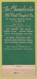 Matchbook Cover - Chamberlain Hotel Old Point Comford VA 30 Stick