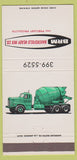 Matchbook Cover - Bakersfield Ready Mix Concrete CA 30 Strike