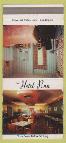 Matchbook Cover - The Hotel Penn York PA WEAR 30 Strike