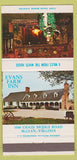 Matchbook Cover - Evans Farm Inn McLean VA 30 Strike