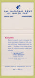 Matchbook Cover - National Bank of North East Harborcreek 30 Strike