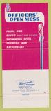Matchbook Cover - Officers' Open Mess Patrick Air Force Base FL 30 Strike