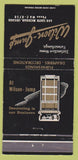 Matchbook Cover - Wilson Jump Furnishings Chicago IL WEAR 30 Strike