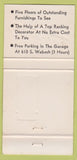 Matchbook Cover - Wilson Jump Furnishings Chicago IL WEAR 30 Strike