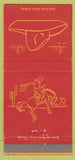 Matchbook Cover - Fred Harvey Cowboy Scene red 30 Strike