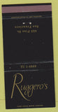 Matchbook Cover - Ruggero's San Francisco CA WEAR 30 Strike