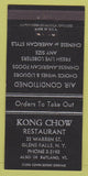 Matchbook Cover - Kong Chow Restaurant Glens Falls NY Rutland VT 30 Strike