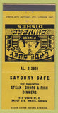 Matchbook Cover - Savoury Cafe Sault Ste Marie ON Chinese Food 30 Strike