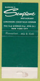 Matchbook Cover - Bardini's Sempione Restaurant New York City 30 Strike
