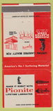 Matchbook Cover - Pionite Laminates Sanford ME furniture 30 Strike