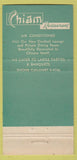 Matchbook Cover - Chiam Chinese Restaurant Chicago IL 30 Strike