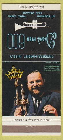 Matchbook Cover - Dan's Pier 600 New Orleans LA Al Hirt 30 Strike