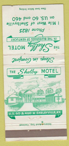Matchbook Cover - Shelby Motel Shelbyville KY WORN 30 Strike