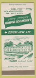 Matchbook Cover - Lakewood Manor Hotel Lakewood OH 30 Strike