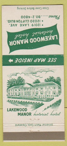 Matchbook Cover - Lakewood Manor Hotel Lakewood OH 30 Strike