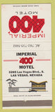 Matchbook Cover - Imperial 400 Motel Las Vegas NV 30 Strike