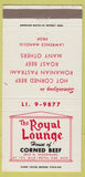 Matchbook Cover - Royal Lounge Corned Beef Royal Oak MI 30 Strike