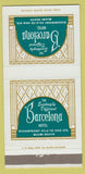 Matchbook Cover - Barcelona Hotel Miami Beach FL CREASE 30 Strike