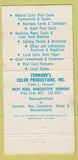 Matchbook Cover - Forward's Color Pdouctions Manchester VT 30 Strike