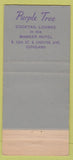 Matchbook Cover Purple Tree Cocktail Lounge Cleveland OH Manger Hotel  30 Stick