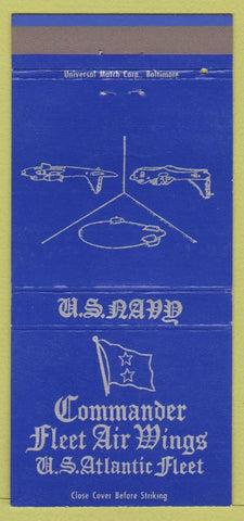 Matchbook Cover - Commander Fleet Air Wings US Atlantic Fleet 30 Strike