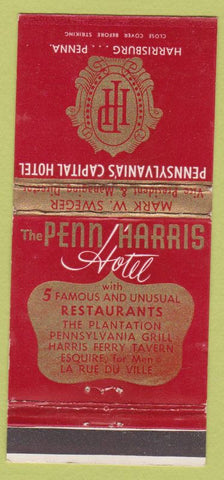 Matchbook Cover - Penn Harris Hotel Harrisburg PA WEAR 30 Strike