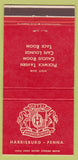 Matchbook Cover - Hotel Harrisburg PA 30 Strike