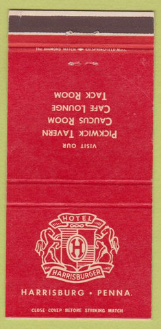 Matchbook Cover - Hotel Harrisburg PA 30 Strike