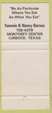 Matchbook Cover - Copper Creek Mine Restaurant Lubbock TX 30 Strike