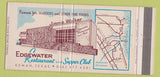 Matchbook Cover - Edgewater Restaurant Supper Club Kemah TX 30 Strike