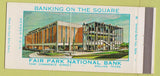 Matchbook Cover - Fair Park National Bank Dallas TX 30 Strike