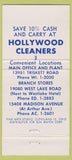 Matchbook Cover - Hollywood Cleaners Cleveland OH 30 Strike
