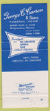 Matchbook Cover - George Carson Funeral Home Independence MO 30 Strike