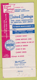 Matchbook Cover - United Savings and Loan Trenton NJ 30 Strike
