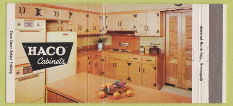 Matchbook Cover - Haco Cabinets Mankato MN 30 Strike