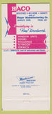 Matchbook Cover - Haco Cabinets Mankato MN 30 Strike