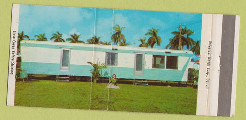 Matchbook Cover - Vagabond Trailer Homes girlie 30 Strike