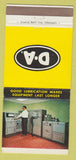 Matchbook Cover - DA Quantometer oil tester Indianapolis IN 30 Strike