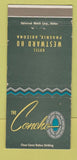 Matchbook Cover - Westward Ho The Concho Phoenix AZ 30 Strike