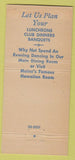 Matchbook Cover - Columbia Hotel Portland ME 30 Stick