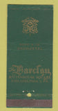 Matchbook Cover - The Barclay Philadelphia PA 30 Stick