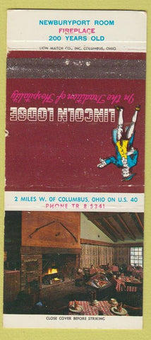 Matchbook Cover - Lincoln Lodge Columbus OH WEAR 30 Strike