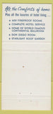 Matchbook Cover - Hotel San Diego San Diego CA 30 Strike