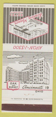 Matchbook Cover - Vernon Manor Hotel Cincinnati OH 30 Strike